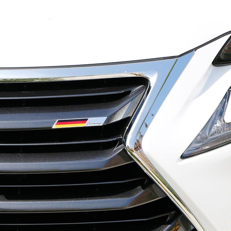 Aluminum Alloy Cover Germany Flag Grille car Car trunk dashboard steering wheel uniform color side fenders Sticker