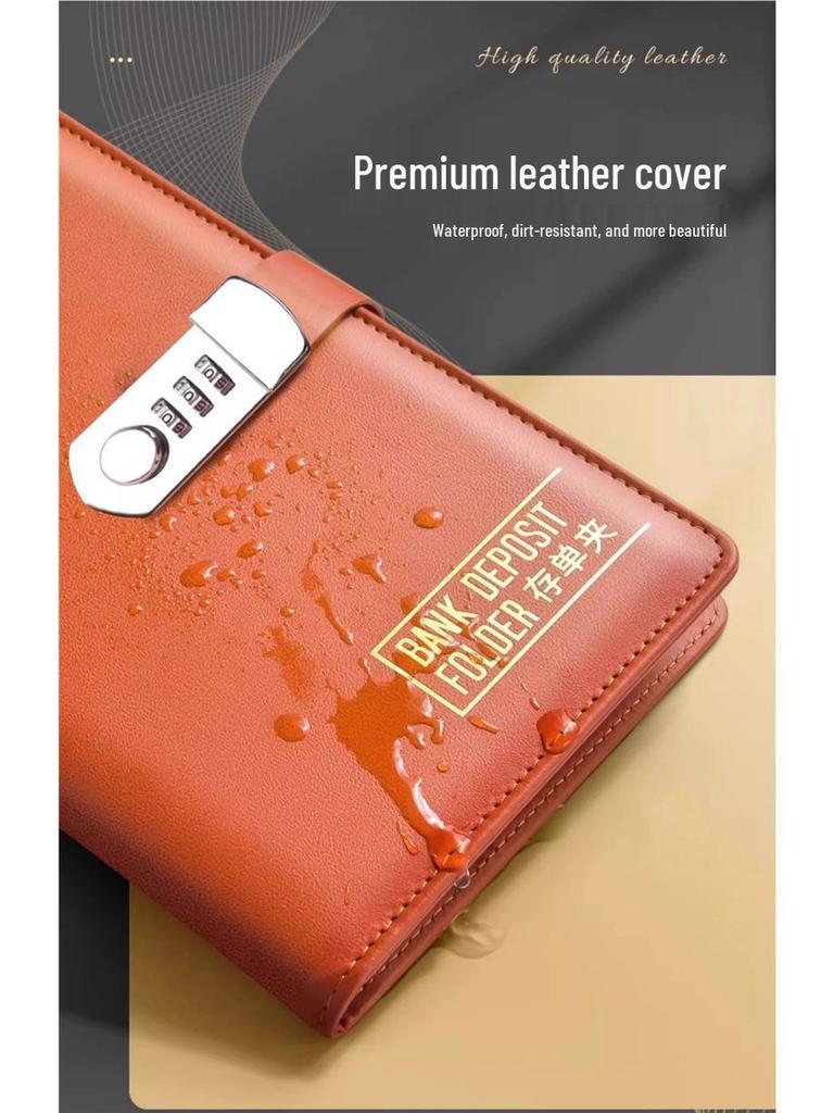 Password-Protected Deposit Book Holder with Combination Lock