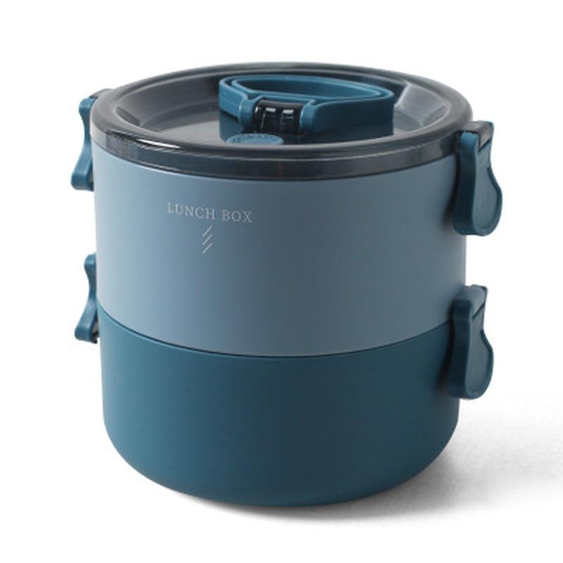 1/2-lagige Lunchbox Lebensmittelbehälter Snack Lunchbox Mahlzeit Lebensmittelbehälter Aufbewahrungsbox