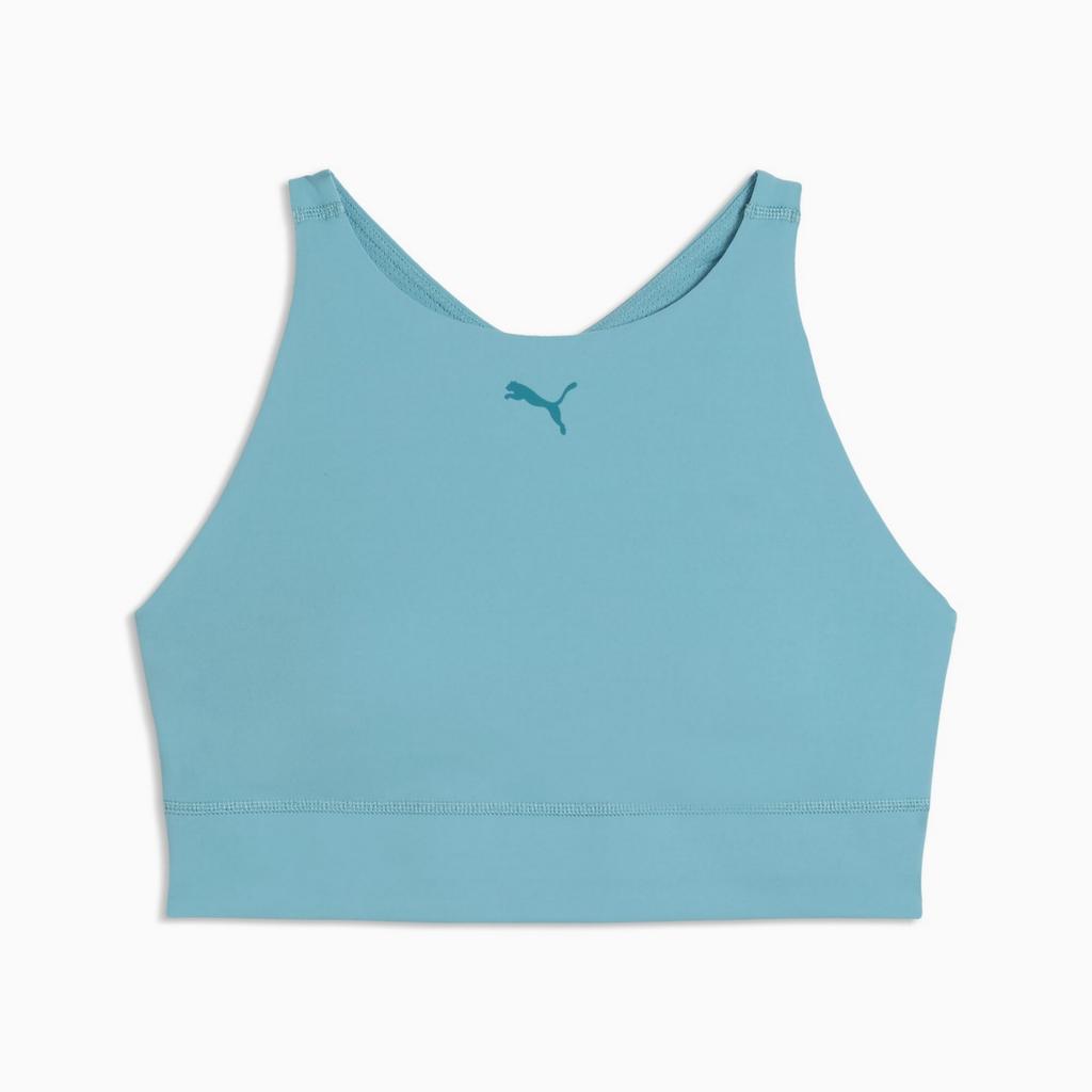Puma SHAPELUXE HIGH NECK women's sports bra blue 52813846 r M