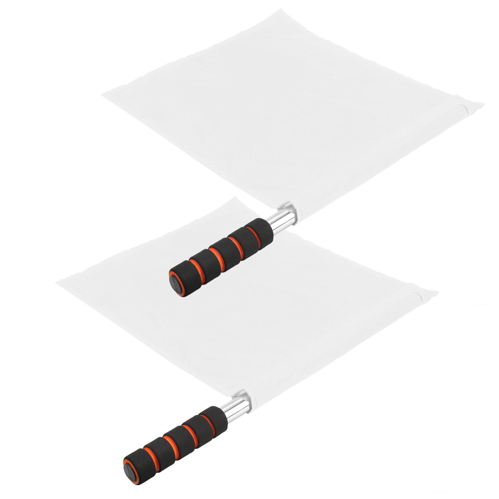 

2 шт. Официальные флаги судьи Флаг лайнсмена для спортивных соревнований на шесте из нержавеющей стали Белый