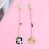 Pages for Readers Student Reading Book mark Panda Pendant Paper Clip Metal Bookmark Panda Bookmark