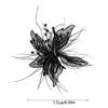 Vintage Sequin Lace Feather Hair Clip Mesh Beads Flower Hairpin Headwear Edge Clip Bridal Wedding Headwear Girl/Women