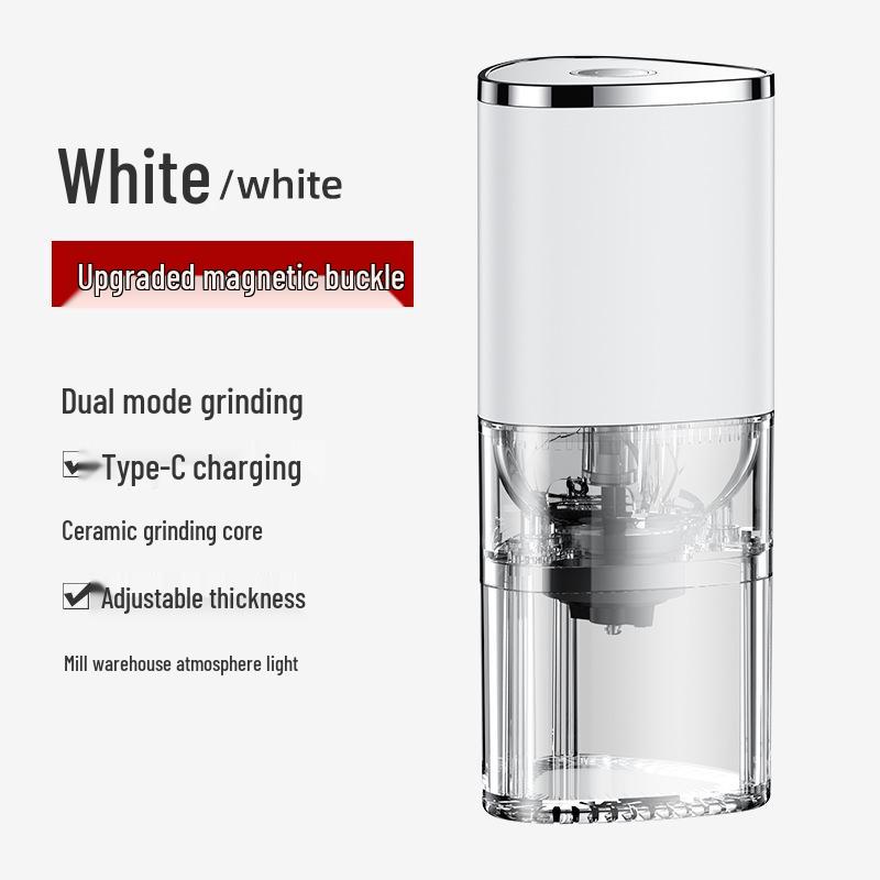 Portable Rechargeable Coffee Grinder: New Model with Hand-Crank & Electric Options for Freshly Ground Coffee