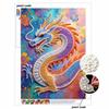 Pearl Painting 5D DIY Colorful Chinese Dragon Gemstone Art Diamond Painting Kit for Adults/Beginners Gift Ideas Home Decor Wall Art Craft