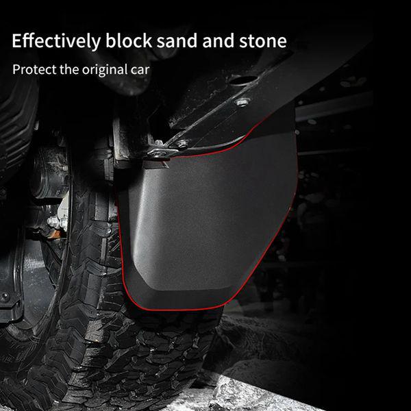 4-Color PP Mudguard for Toyota Prado - Black Included