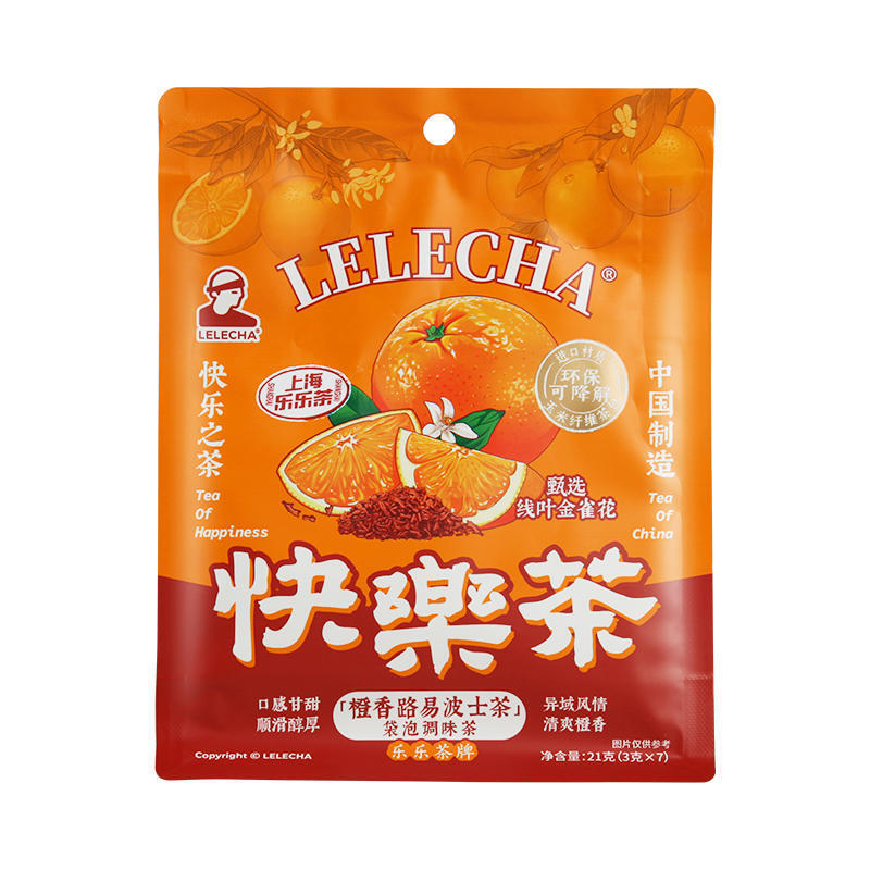 Чай Lele в пакетиках - Белый персиковый улун - 2 пакетика Orange rooibos tea 2 × [21g/7 packets]