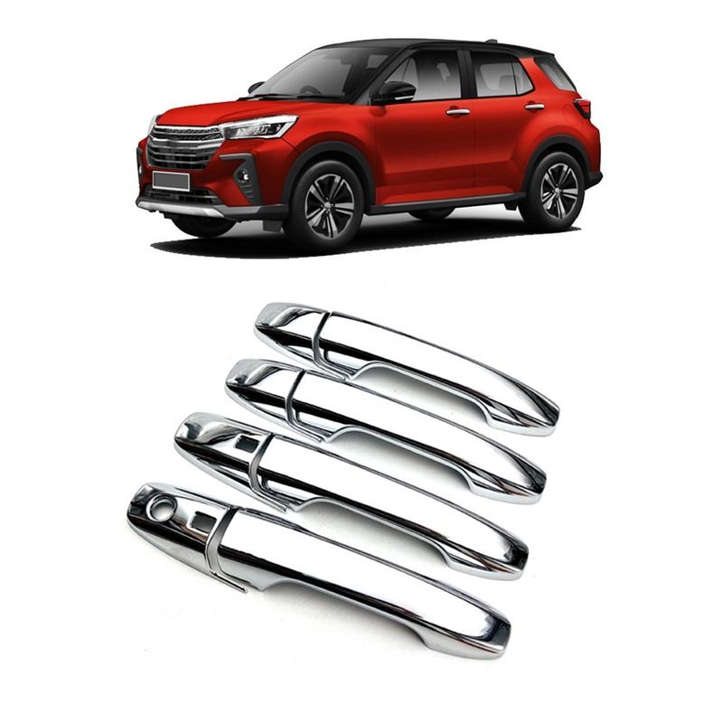 8Pcs Chrome Car Exterior Side Door Handle Frame Cover Trim For Perodua Ativa Toyota RAIZE Daihatsu ROCKY