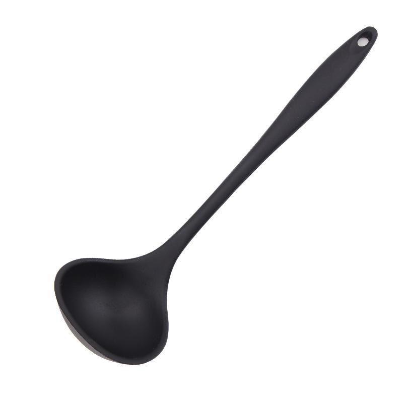 Silicone Non-stick Kitchen Baking Utensils Set: High-Temperature Brush, Scraper, Ladle, Slotted Spoon
