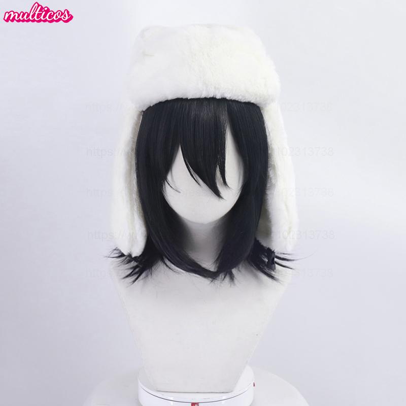 Hoge Kwaliteit Anime Fyodor Dostojevski Cosplay Pruik Zwart Gesimuleerd Hoofdhuid Fyodor D Dostojevski Hittebestendig Haar Fyodor Pruiken black