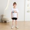 Girl T Shirt Top 2-13Y Loose-fit Casual O-Neck Short-sleeve Boys T Shirt Fashion Print Short-Sleeved