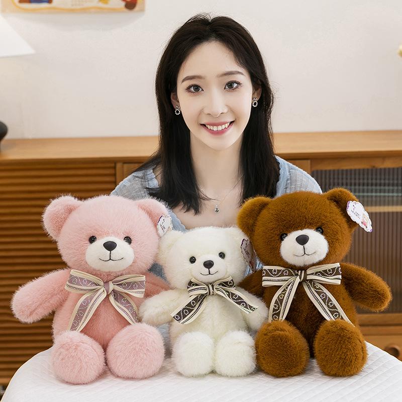Bow Tie Bear Plush Toy Girl's Heart Companion Teddy Bear Birthday Gift Hug Bear