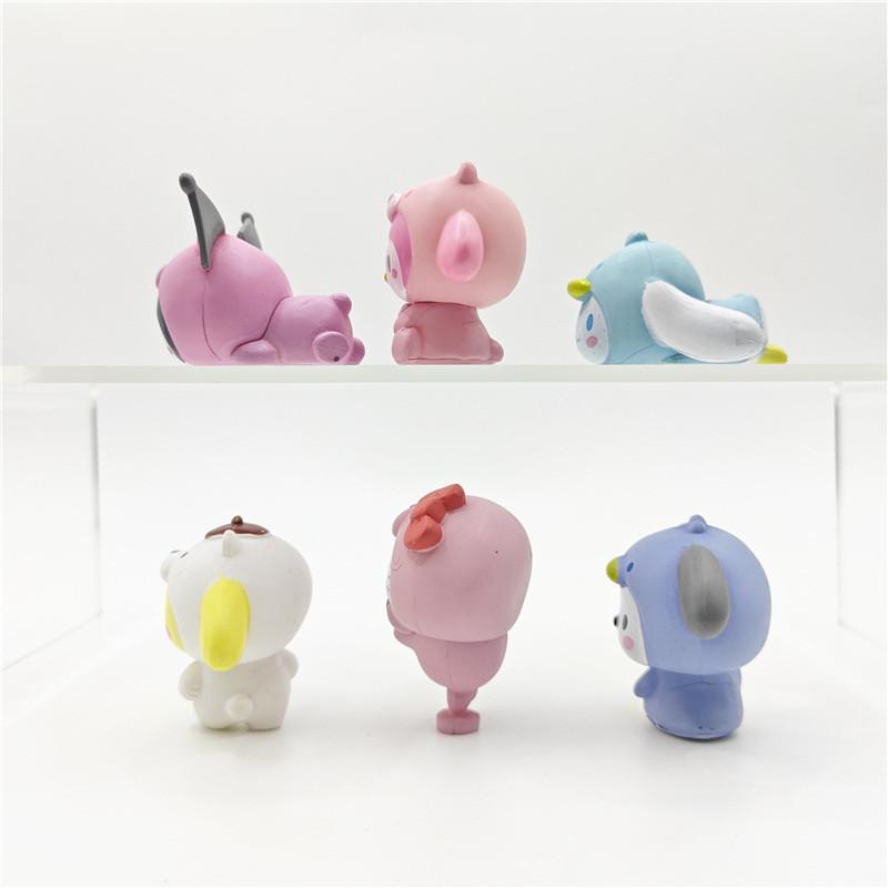 Adorable Sanrio Kuromi And My Melody Snow World Figure Collectible Blind Box Set