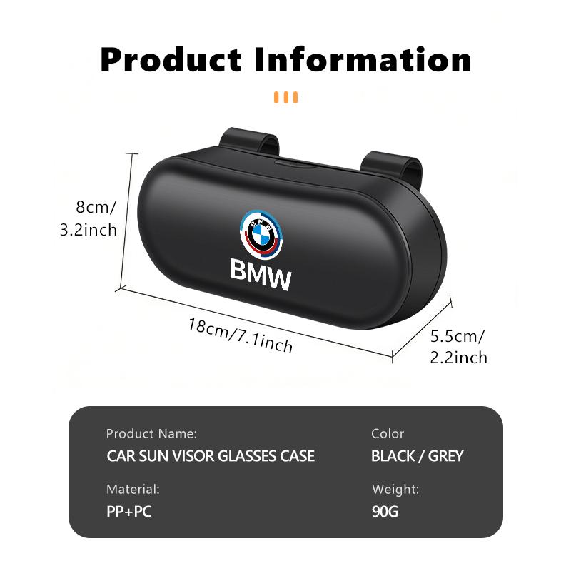 Car Sun Visor Sunglasses Storage Glasses Box Auto Accessories For BMW M M2 M3 M4 M5 M6 E46 E90 E60 F30 E39 X1 X3 X4 X5 AJ4