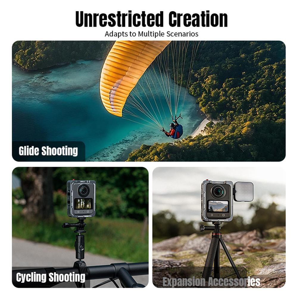 Rabbit Cage Secure Protection Frame with Cold Shoe Action Camera Rabbit Cage Aluminum Case Metal Cage for DJI OSMO 360 Camera