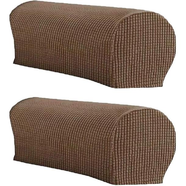 LINGXIYA Set of 2 Sofa Armrest Cover, Soft Stretch Arm Cover for Recliners Sofas Chairs,Couch Furniture Armrest Protector Covers