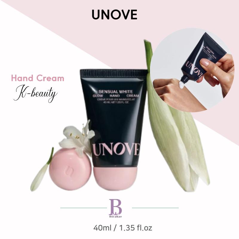 UNOVE Glow Hand Cream 40ml (Choose 1 of 3 Types: Nou Vanilla / Rosy Aura / Sensual White)