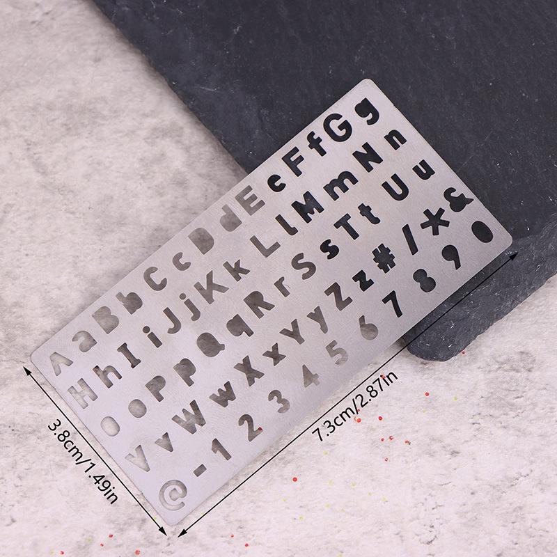 Steel Memory Aid Engraving Tool - Stainless Letter Mold E18