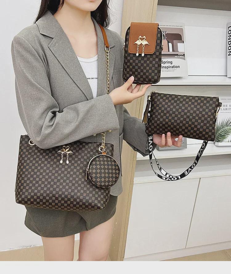 Stylish High-Grade Woven Shoulder Bag and Coin Purse