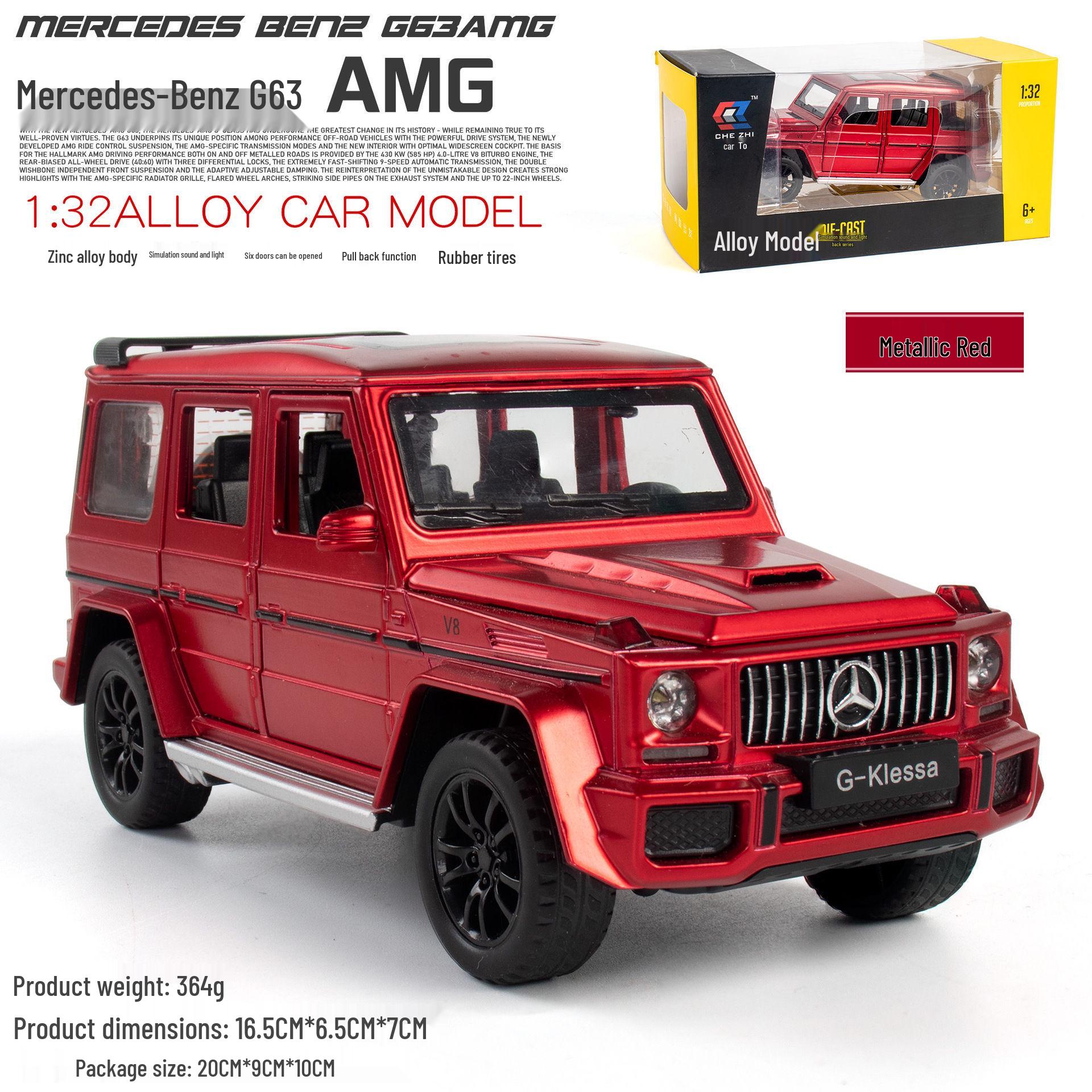 

1:24 Модель игрушечной машины Mercedes-Benz G63 из сплава для детской коллекции