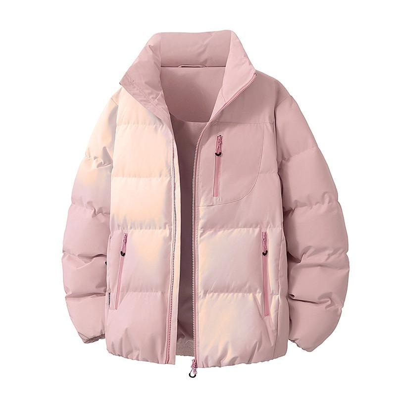Unisex Thick Winter Cotton Puffer Jacket Oversized Stand Collar Casual Outdoor Warm Coat Men Women