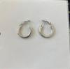 Korean Style Geometric Twisted Heart Earrings: Light Luxury Multi-Layer Niche Ear Jewelry for Women