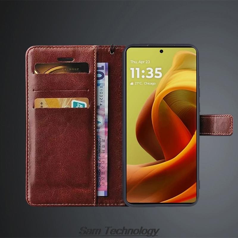 Card Holder Cover Case for Motorola Moto S50 Neo S50Neo Pu Leather Flip Cover Retro Wallet Phone Case Business Fundas Coque