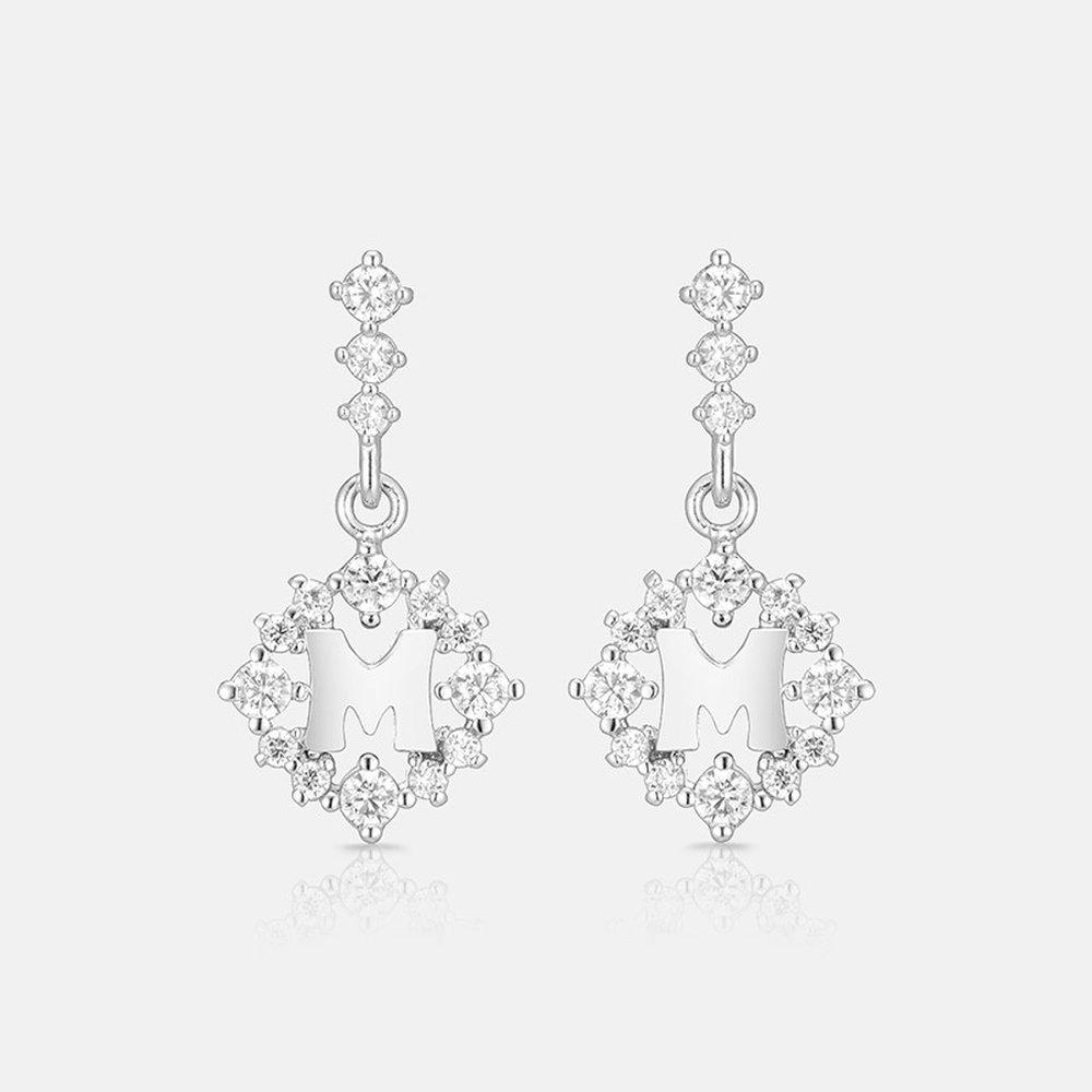 M Basic Sterling Silver White Earrings A231Se9025Wpa .