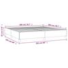 Bed Frame without Mattress Black 200x200 cm Fabric