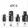 4PCS Impact Socket Adapter Reducer Set 1/2 3/8 1/4 Inch Use Wrenches Drills In Auto and Impact Driver Construction Work