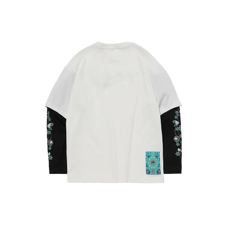 Li Ning T Shirts Men's White Crew Neck Moderate Straight Fit AHSQ631-2