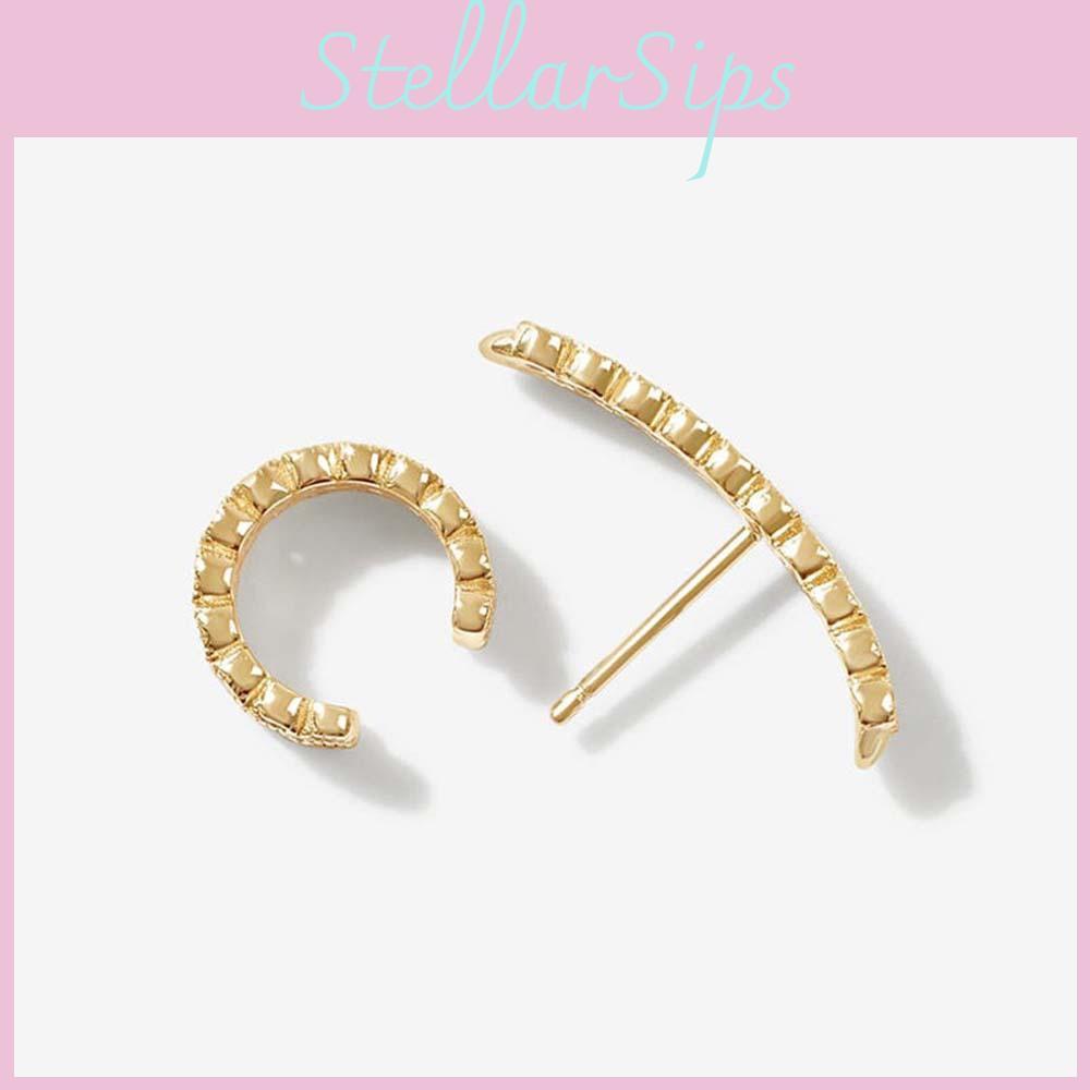 Stilvolles Set Geometrische Ohrringe und Ohrclips in Gold, Silber und Roségold-Beschichtung für Damen, Einzigartiges und Modernes Design