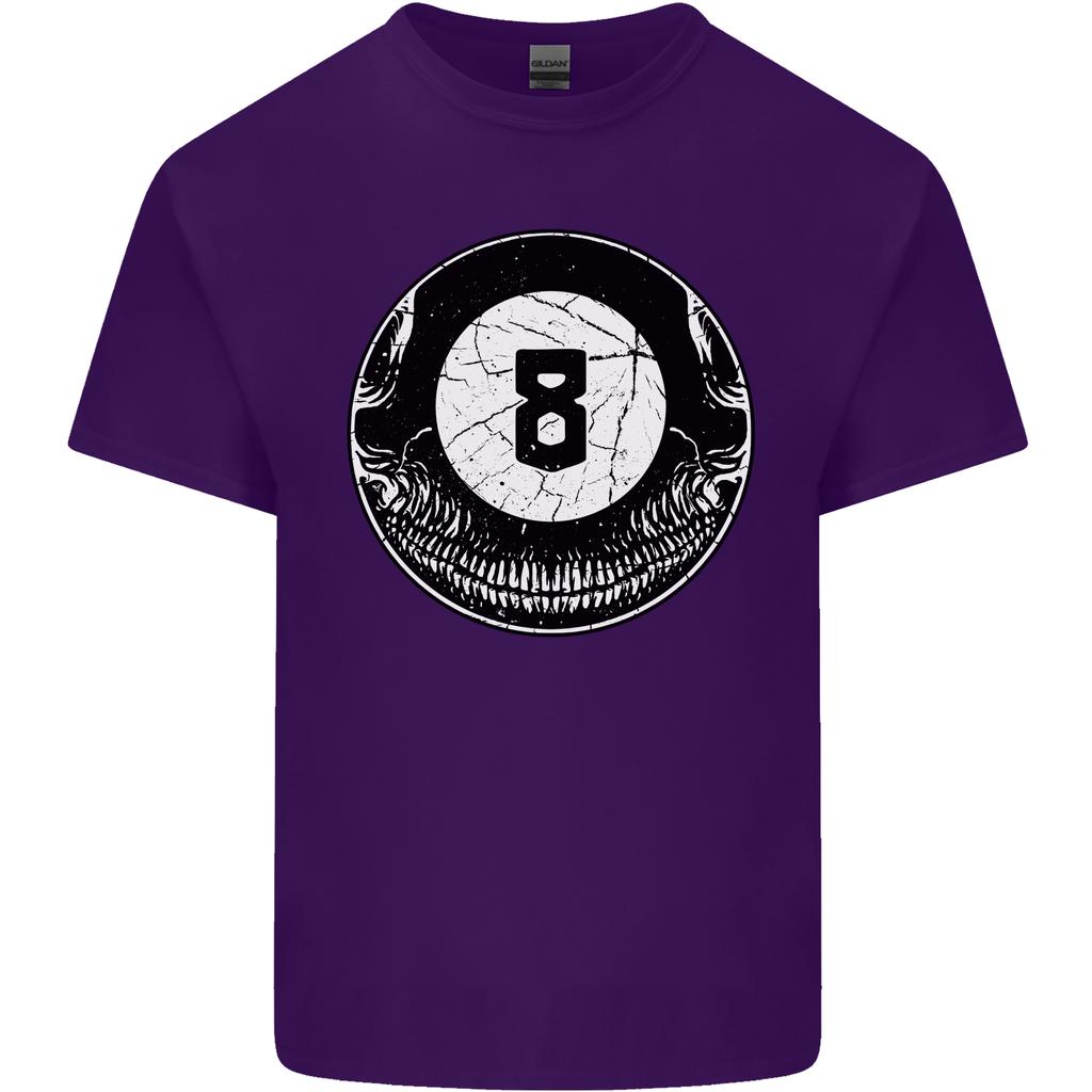 8Ball Skull Pool Player 9Ball Unisexs Light Cotton TShirt