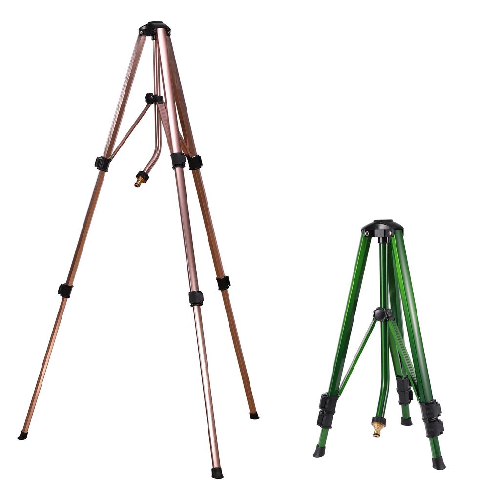 1/2" Garden Irrigation Stainless Steel Telescopic Tripod Height Adjustable Tripod Base with 16mm Quick Connector