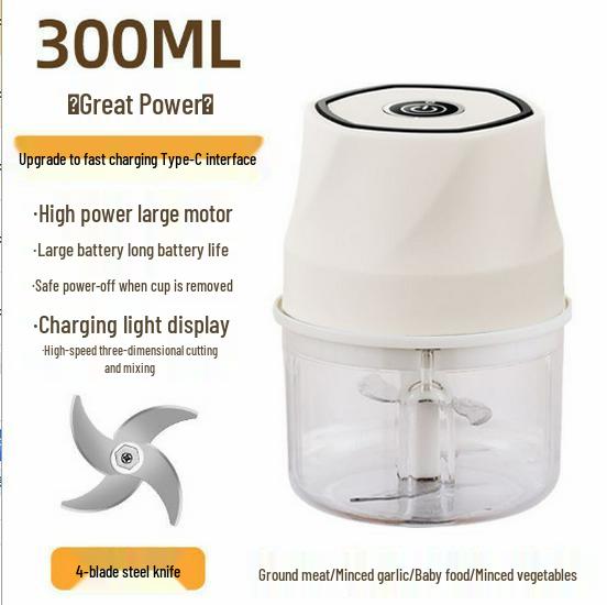 Rechargeable Electric Mini Garlic Press & Chopper