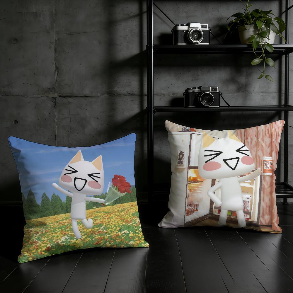 Cute TToro IInoues cushion cover Birthday Anniversary Gifts Double Sided Printed Zipper Cushion Cover Soft Skin Bedding