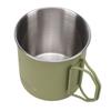 Camping Mug 400ml Capacity 304 Stainless Steel Foldable Handle Portable Water Cup for Outdoor Picnic