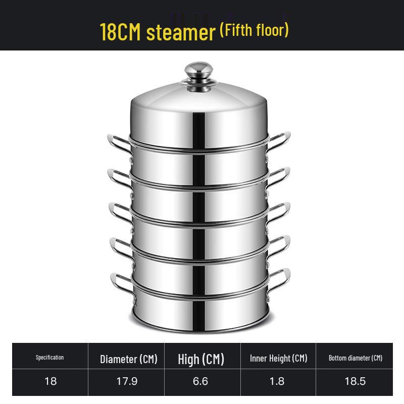 Xihe Stainless Steel Multi-Layer Steamer