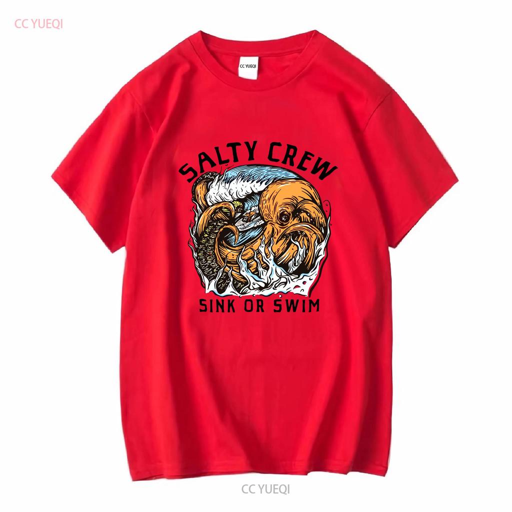Salty Crew Tsunami Koszulka Athletic Heather vintage Spłukana męska streetwear Codzienna Wszechstronna Wygodna Lekko Unisex Miękka