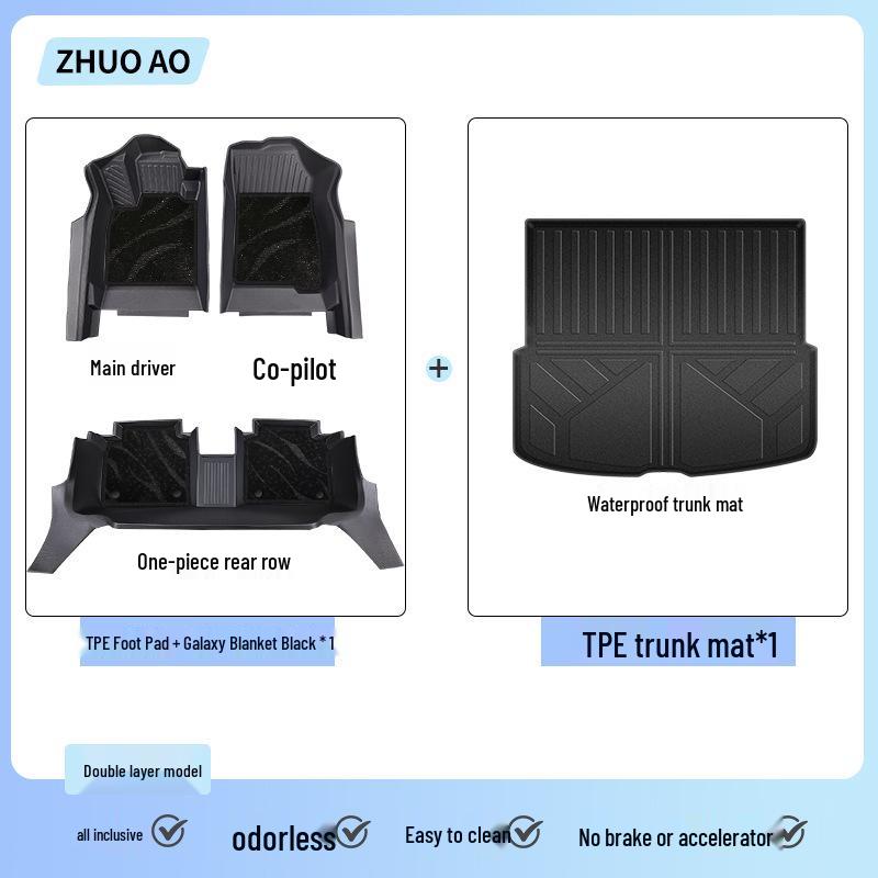 Yongjue TPE Full Coverage Floor Mats for RAV4 - Stylish Car Interior Decor