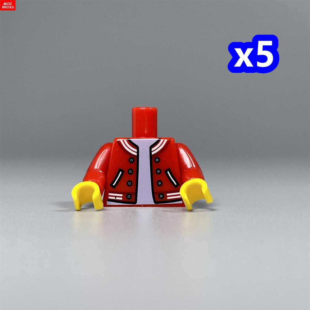 MOC Bricks 4cm Figure Printed Body Part Suit Torso Women Man Baseball Uniform Building Blocks Assembles Children's Toys Gifts