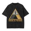 Washed T Shirt Angine De Poitrine Hip Hop Vintage T-Shirt Oversize Streetwear Cotton Summer Tops Tees Men Women