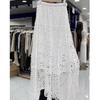 Skirt Women Knitting Lace Long Solid Hollow Out Sexy Hollow Summer Style Loose Basic