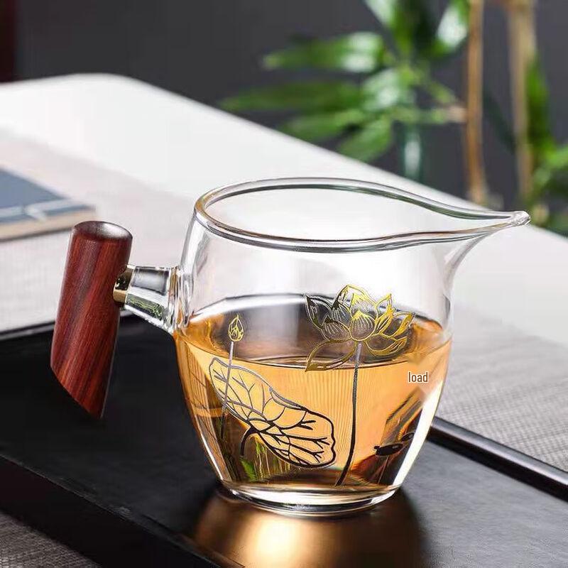 Heat-Resistant Glass Fair Cup with Wood Handle