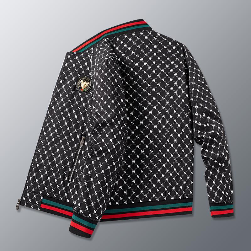 New Men's Spring and Autumn Jacket Trendy Casual Stand Collar Youth Versatile Handsome Baseball Collar Jacket Clothes