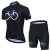 Mens Breathable Cycling Jersey Bib Shorts Set Short Sleeve Riding Outfit Road Bike MTB