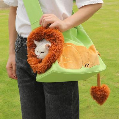 Kedi Çantası Evcil Hayvan Taşıyıcı Sırt Çantası Katlanabilir Pratik Şeffaf Pencere Yenilik Tote Taşıma için