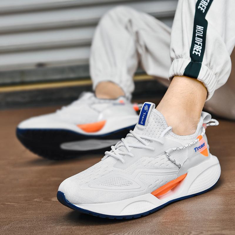 New Pair of Breathable Mesh Sneakers for Men and Women Ultra-light Shock-absorbing Popcorn Soft-soled Non-slip Running Shoes