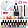 PHOENIXY 20pcs Gel Nail Polish Kit with UV Nail Lamp Top Base Coat Semi Permanent Varnish Manicure Set