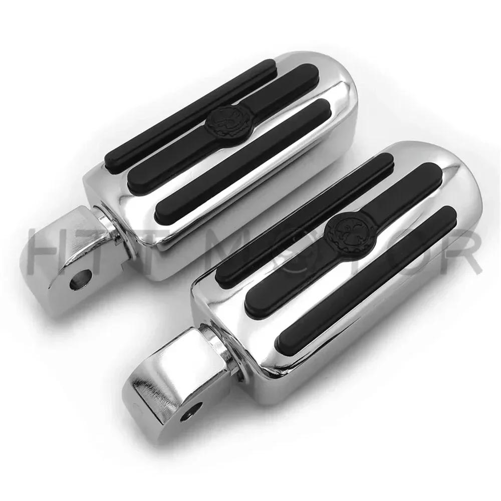Motorcycle Accessories Gear Skull Footpegs For Passenger 2018-later Softail Fat Boy FLFB Fat Bob 2020-later LiveWire